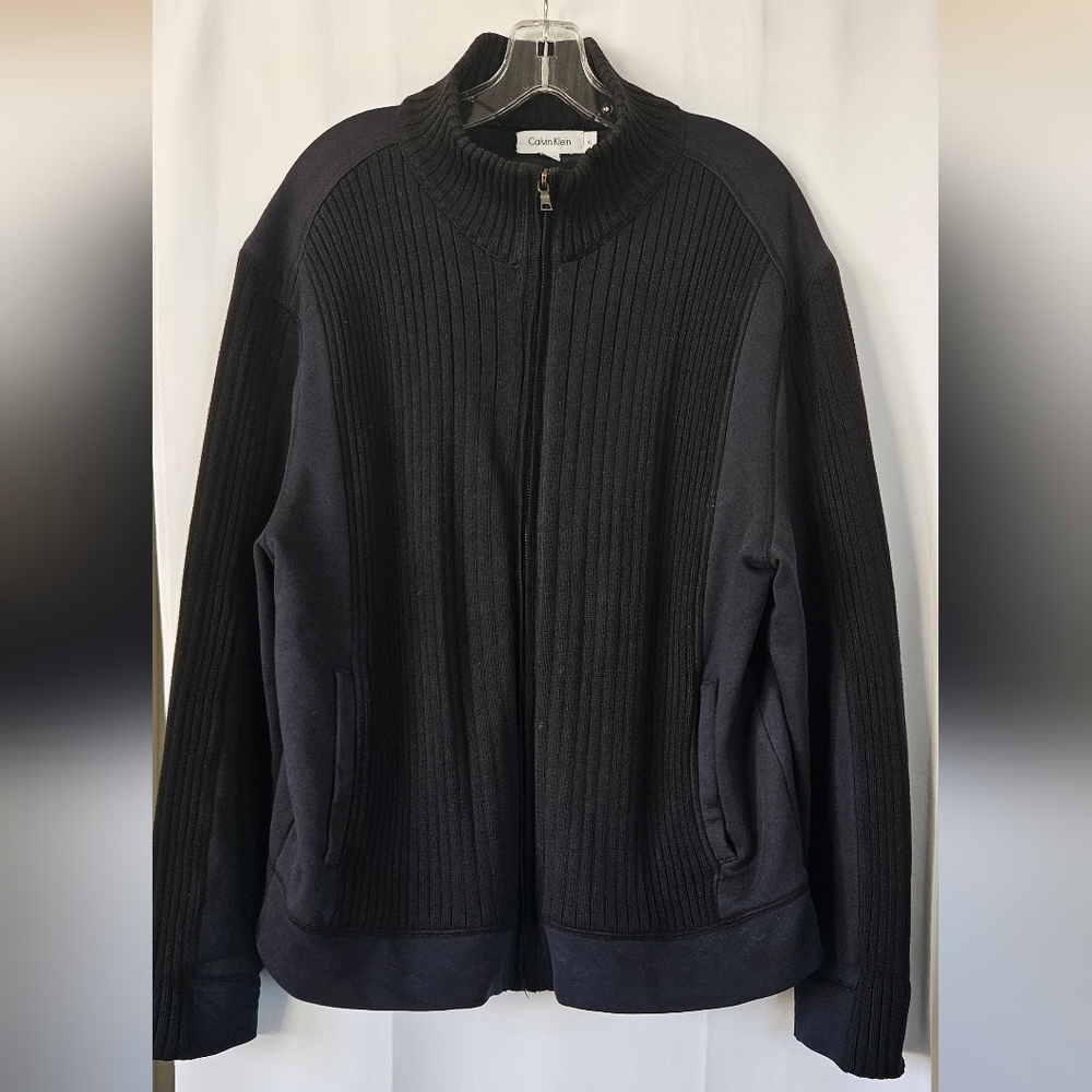 Calvin Klein Mens‎ full zip mock neck sweater size xl